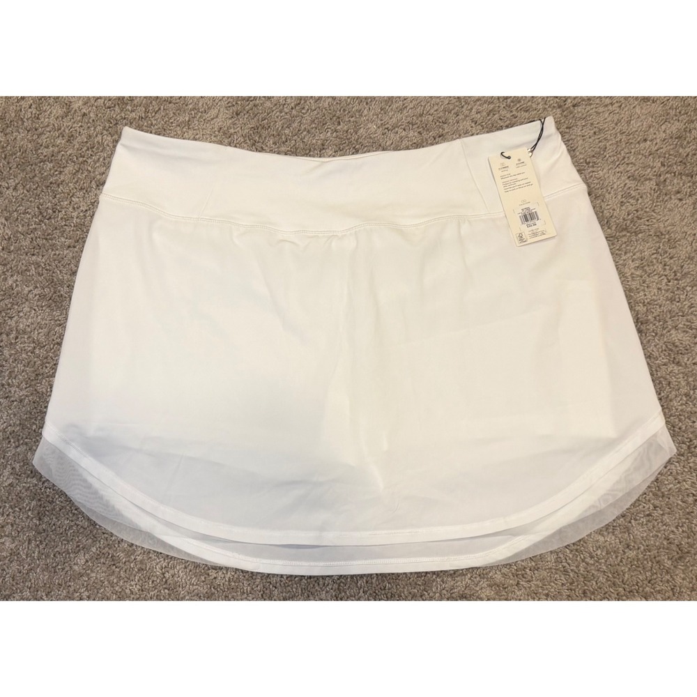 CALIA Journey Collection Tulip Hem Skort Pure White XXL WAX12237 NWT